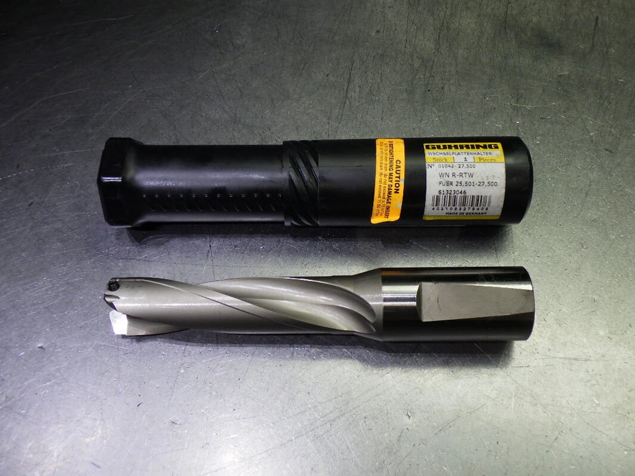 Guhring 27.5mm Coolant Thru Indexable Drill 1.25" Shank 1042-27.500 (LOC1767)