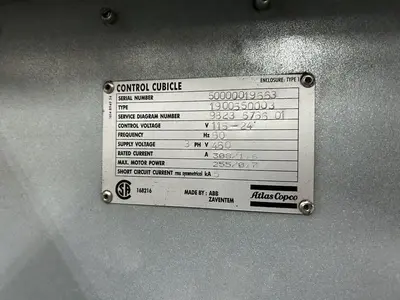 Used 2017 ATLAS COPCO GA132VSD Rotary Screw & Sliding Vane Air Compressors Georgia US | The Equipment Hub #1045572