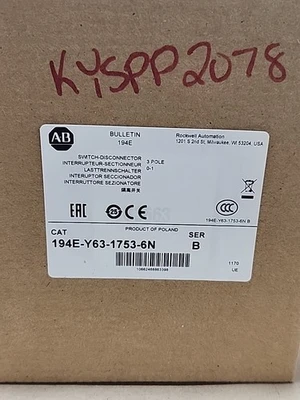 NEW Allen-Bradley 194E-Y63-1753-6N