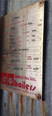 ABCO Industries 2,200 HP Industrial Steam Boiler – 76,000 LB/HR Watertube