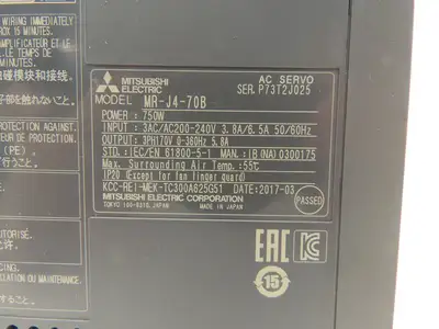 Mitsubishi MR-J4-70B AC Servo Drive 0.75kW 200-240V 3Ph MELSERVO J4
