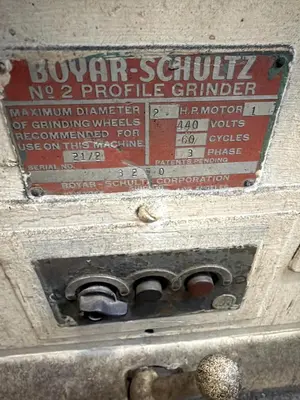 Used BOYAR SCHULTZ NO.2 Profile Grinders Ohio US | G-2000, Inc. #1518725