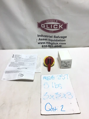 Allen-Bradley 194R-PY Red and Yellow Disconnect Switch Operating Handle Ser A