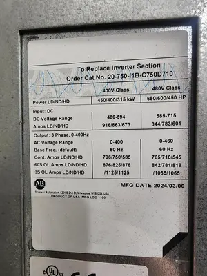 USED ALLEN-BRADLEY 20G1ABD710JN2NNNNN