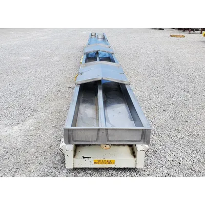 Used 18" wide x 33'-6" L FMC Stainless Steel Two-channel Vibrating Pan Conveyor