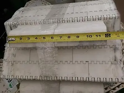 White 16” Conveyor Belt with Scoops