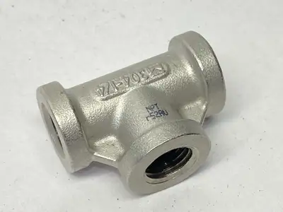 304-1/4 | " NPT Tee Fitting 1/4" NPT SS LOT OF 2 - New Other