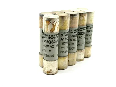 10 NEW FERRAZ SHAWMUT A15QS3-2 SEMICOND FUSE 150V 3A A15QS32
