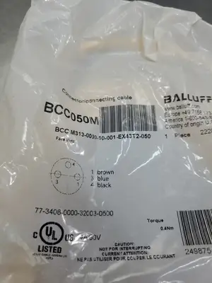 USED Balluff BCCM313-0000-10-001-EX43T2-050 PLC Cable