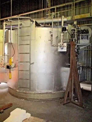 60" diameter x 72" H Annealing Furnace, gas-fired, hydrogen gas, 2150°F, complete w/control