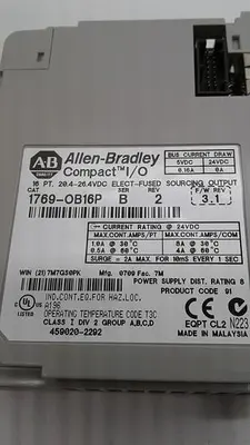 Used ALLEN-BRADLEY ALLEN-BRADLEY COMPACT I/O 16 PT. 20.4-26.4VDC SOURCING OUTPUT MODULE 1769-OB16 B PLC Input & Output | ND Industrial Surplus #1212041