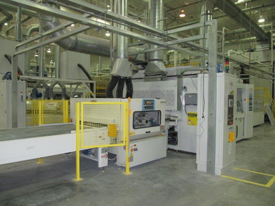 Cefla Package of Flat-Line Finishing Machinery, w/ EliSpray Rotary Spray Machines, Curing Ovens, Panel Cleaners, Material Handling, etc.