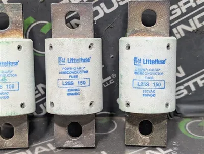 Lot of 6 Littelfuse L25S 150 POWR-GARD Semiconductor Fuses 150A 250VAC Used