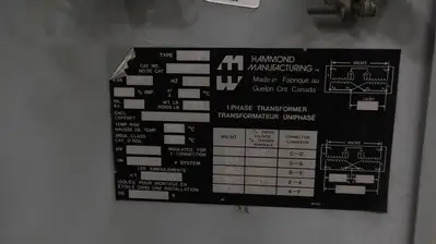 15kVA 600V to 208Y/120V Isolation Transformer