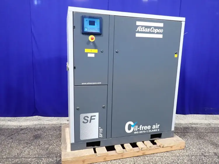 Used 2019 ATLAS COPCO SF15+ Rotary Screw & Sliding Vane Air Compressors Ohio US | HGR 24 #916462