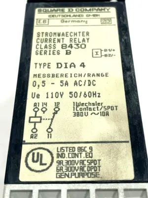 NEW SQUARE D 8430-DIA4 CONTROL RELAY 8430DIA4