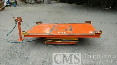 USED SOUTHWORTH MODEL LS4-48 96" X 64" AIR OPERATED LIFT TABLE