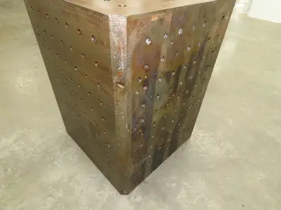 CNC Milling Machine Fixture Table 22"x22"x29" Steel Cast Iron Plate Block