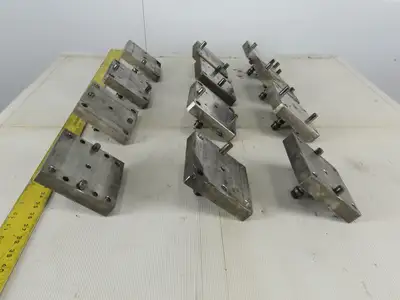 EDM Tooling 5"x5"x1" Aluminum Adapter Plate W/Spigot Lot of 12