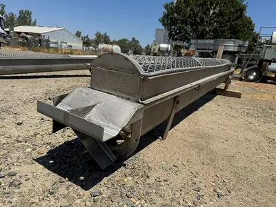 Conveyor, Screw, 6" x 10', Stainless Steel, With Drive, #5880239