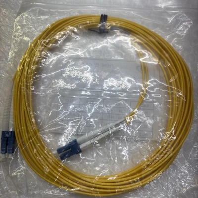 ** New Fiber Optic Patch Cords (1) -10M (2)-7M (2)-1M LC-LC Duplex S-Mode #