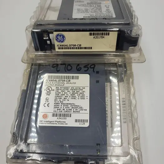 New | in-Stock GE GE IC695ALG708-CB RX3I CHANNEL ALALOG OUTPUT MODULE - SEALED IN ORIGINAL PACKAGING PLC Input & Output | ND Industrial Surplus #1221802