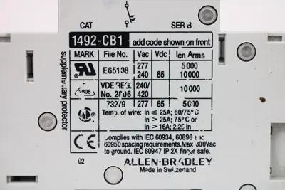 USED ALLEN BRADLEY 1492-CB1 G040