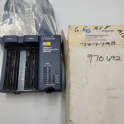 New | in-Stock GE FANUC GE FANUC - IC695FTB001-AA PACMOTION FIBER I/O TERMINAL BLOCK IN ORIGINAL BO Terminal Blocks | ND Industrial Surplus #1226523