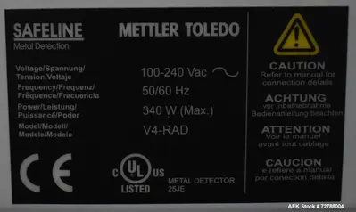 Used METTLER-TOLEDO XE Checkweighers - Combination Metal Detector Illinois US | Aaron Equipment #86661