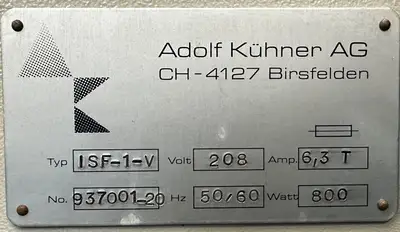 Kuhner Refrigerated Shaker Incubator 208v ISF-1-V Climo, Fully Tested