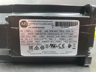 Used Allen-Bradley MPL-B320P-MJ72AA Servo Motors South Carolina US | Palmetto Automation #1503121