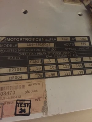 USED Motortronics LS4-48100-P