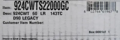 NEW WINSMITH 924CWTS22000GC GEAR REDUCER 60:1 924CWT-60-LR-143TC