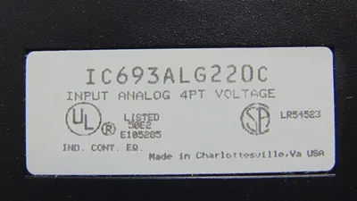 GE Fanuc IC693ALG220C Series 90-30 Analog Input Module Used