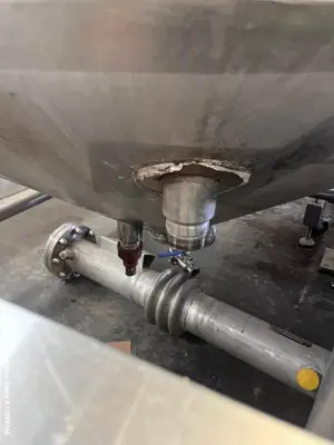 APV Crepaco approx 1500 gallon T316L stainless steel dimple jacket reactor