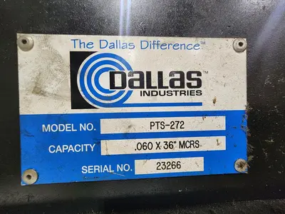 Used DALLAS DPR-10,000X36/06521  XTT-36  PTS-272 Coil Feed Lines Michigan US | Midwest Press and Automation #1287254