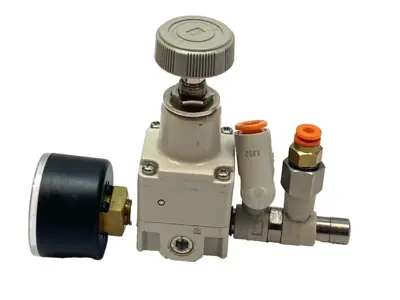 Used SMC Precision Regulator 1/8" NPT w/ 2 Pressure Gauges Air Pressure Regulators Michigan US | Maverick Industrial Sales #1394906