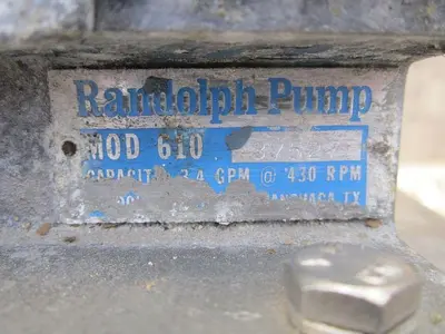 Pump, Peristaltic, S/st, Randolph, Mdl 610, 1/4 HP #S739443