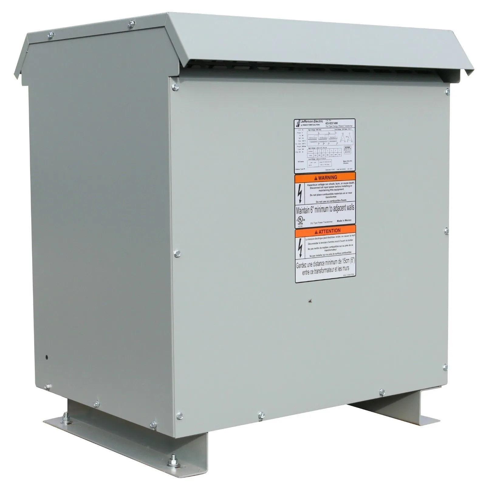 New 300 KVA Dry Type Transformer 480 Delta 208Y/120 423-9314-000 FREE SHIPPING