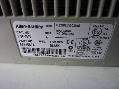 USED ALLEN BRADLEY 1794-IB16 SER A