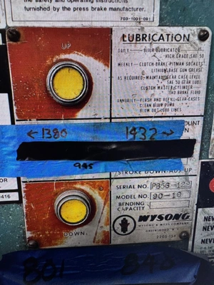 WYSONG 90-10 BRAKES- PRESS, MECHANICAL | Wheeler Machinery Sales (3)