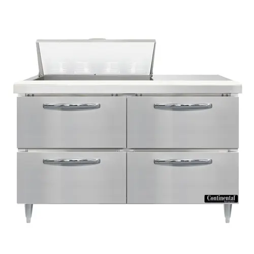 Continental D48N8-D 48" Designer Line Sandwich/salad Prep Table W/ Refrigerated Base, 115v