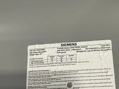 Used SIEMENS HF224NR Disconnects Ohio US | HGR 24 #1280546