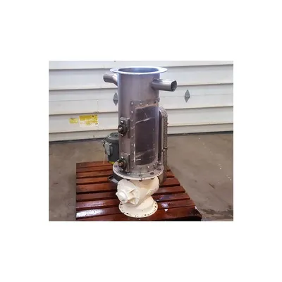 Rotary Air Lock, W/ Dual Shaft Agitated Hopper