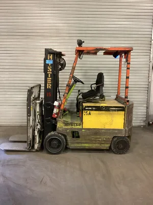 Hyster E50XL Electric Forklift / 24” Paper Roll Grab Forklift 48V