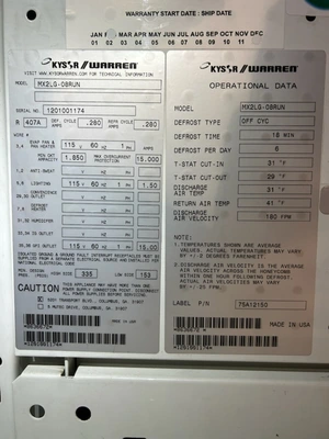 12-0053 Kysor Warren Refrigerated 8 Foot Remote Meat Case