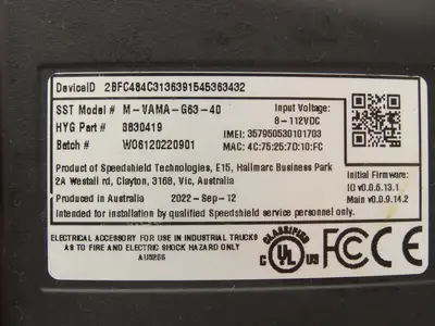Speedshield M-VAMA-G63-40 Velocity Asset Manager Module Off Hyster E80XN