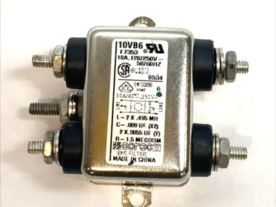 Used Corcom EMI RFI Power Line Filter 10A 250VAC Single Phase Flange Mount Misc Electrical & Power Parts Michigan US | Maverick Industrial Sales #1393053