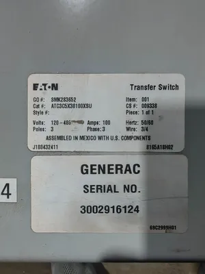 Used EATON ATC3C5X30100XSU Relays & Switches South Carolina US | ESS Industrial Equipment Sales #1341281