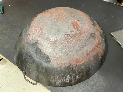 Used Falcon Restaurant Supply Used 28" X 9" Commercial Carbon Steel Restaurant Wok with Handles. Pans Illinois US | Falcon Restaurant Supply #1376102